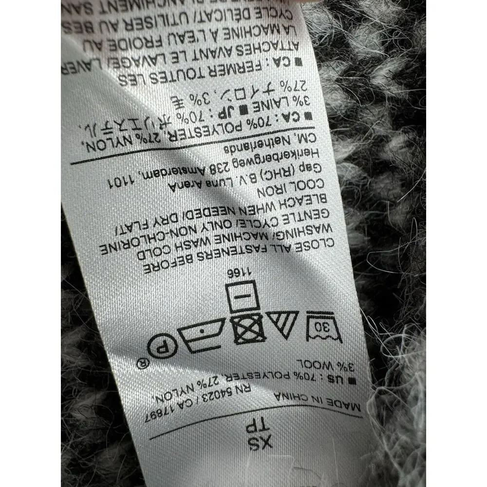 Banana Republic Sweater Sz XS Johnny Collar Wool Striped Preppy Old Money​ - Picture 6 of 14